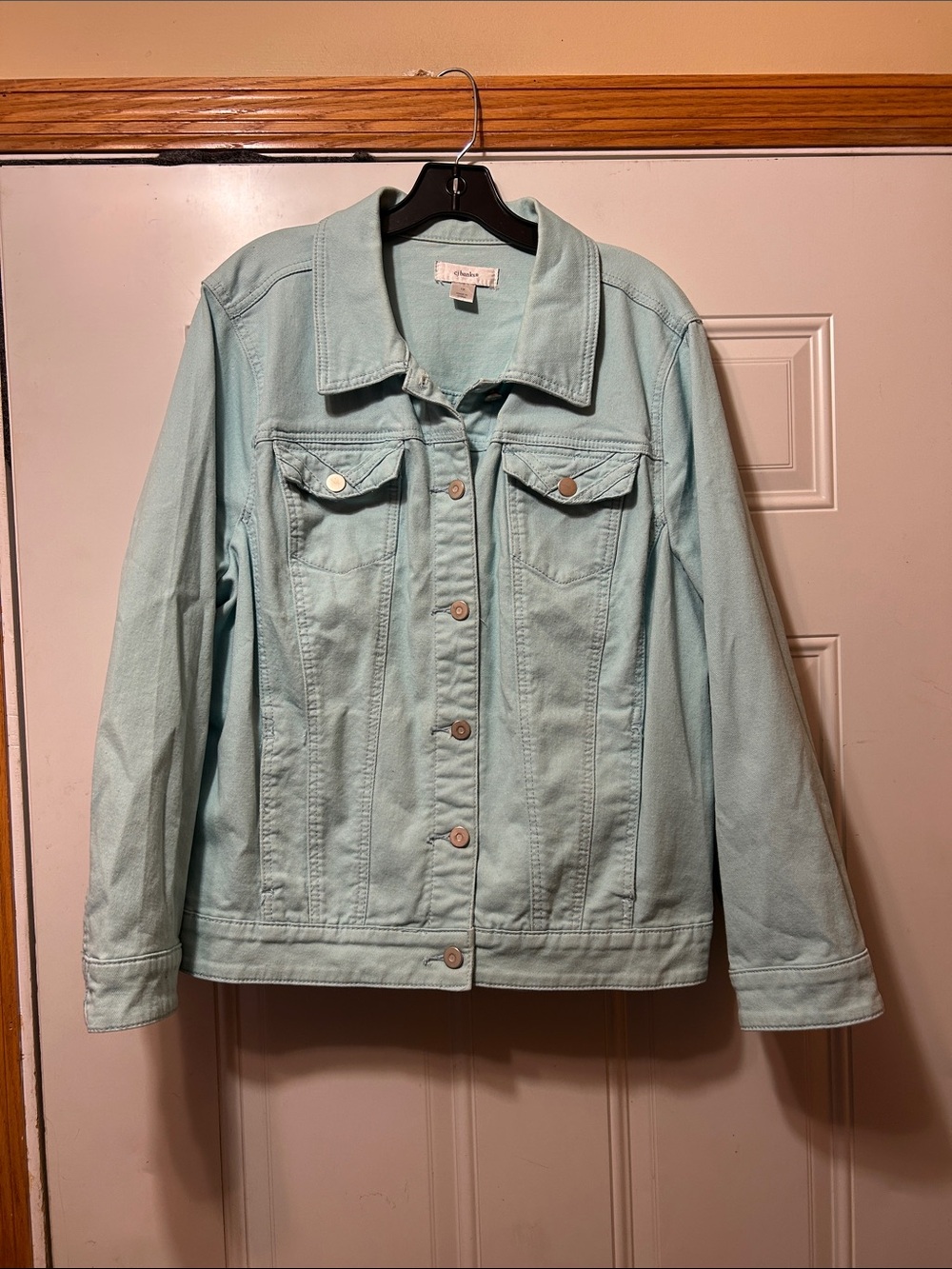CJ Banks Pastel Denim Jacket - Women's 1X